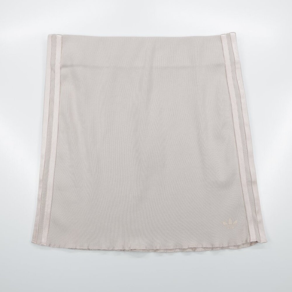 Adidas Originals Women's Slim Fit Stretch‎ Rib Mini Skirt Light Pink Size L